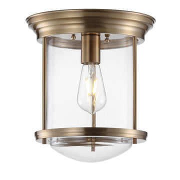 Savannah 10.25" Metal/Glass LED Flush Mount - JONATHAN Y